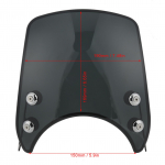 Retro mootorratta tuuleklaasi PC tuulesuunaja universaalne 5-7-tollise esitule mootorrattaosa jaoks must