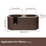 Leeseph kohvifiltri tamperi hoidik tampimisjaam puidust espressomasina tampermati alus kohvi-espressomasina tarvikute jaoks