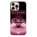 Coque - Maniacase - Iphone 16 Pro - Noir et rose - Motif diamond - Souple