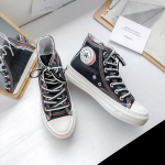 2020 Naiste Retro K&otilde;rge S&auml;&auml;rega L&otilde;uendist Tossud &ndash; Kirju Paeltega Korea Stiil 35 must