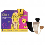 PINQ POLKA Naiste Pitsist Premium Korduvkasutatav Mood &Otilde;mblusteta C-string P&uuml;ksikud, M Suurus - 2 tk Must ja Beež, 2 tk pakis