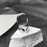 Elegantne Jaapani ja Korea inspireeritud painutatav s&otilde;rmus geomeetrilise disainiga esmaklassilisest metallist Adjustable Open Size