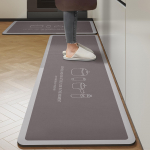 &Otilde;li imav libisemiskindel k&ouml;&ouml;gip&otilde;randamatt - mustust ja kulumist h&uuml;lgav, kergesti hooldatav diatomiitmudast jalamatt. 50x80+50x160cm