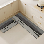 Wabi-Sabi ruudukujulised k&ouml;&ouml;gip&otilde;randamatid: Imavad, Libisemiskindlad, Pehmed, Kulumiskindlad, Lihtsalt hooldatavad diatomiitmullast matid 50*80+50*150cm