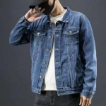 Korea stiilis kitsas teksajakk meestele - Trendikas tudengimood kevadeks ja s&uuml;giseks 2XL