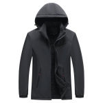 Meeste softshell-jakk kapuutsiga, fliisvoodriga, tuulekindel, kerge, veekindel, matkamiseks (L-8XL) 8XL tumesinine v&auml;rv