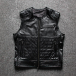Nahast Vest Meeste Klubi Jalgrattameeskonna Kerge Veisenahast Harley Mootorratta Vest Camisole Jakk M must