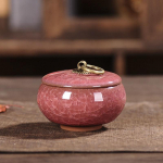 Mini kaasaskantav j&auml;&auml;pragudega glasuuritud keraamiline teekann, multifunktsionaalne majapidamises suletud mahuti, loominguline retro tee hoiustuskast M-about 7.6x6.3cm