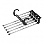 Youshengi p&uuml;kste riidepuu, p&uuml;kste riiul, tugev kandev&otilde;imega kokkupandav disain, libisemisvastane 5-kihiline riidepuu, sallihoidja, riidekapi korraldaja must