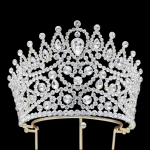 Uus elegantne stiil Peokleit Palli printsessi peakate Iludusv&otilde;istlus Pruudi kroon Peakate Pulma peapael Kroon 17.7CM kuld