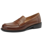 Kevadised Oxfordi kingad naistele Ehtne nahk Disainer-madalad kingad Loaferid Vabaaja Elegantsed jalatsid Naiste Suur suurus 48 Mugavad 34 must