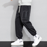 Kevad-s&uuml;gis &otilde;hukesed vabaaja p&uuml;ksid Meeste s&ouml;rkimisp&uuml;ksid Meestele Slim Fit Cargo P&uuml;ksid kottis p&uuml;ksid S must