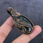 Indian Moss Agate Handmade Copper Wire Wrap Jewelry Pendant 2.56 m9n91