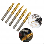 5x Carbide Rotary Burr Bits with 1/4 inch Hex Shank,Rotary Tool,Double Cut Carving for Metal