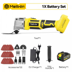 MELLWIN Harjadeta Ostsilleeriv Multifunktsionaalne T&ouml;&ouml;riist Renovaator Elektriline Saag Trimmer L&otilde;ikav puidut&ouml;&ouml;tlemismasin 21V 18V Aku jaoks 1Battery Set B