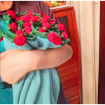 Roosi Lillekimp Tekk DIY Komplekt Piima Puuvillane L&otilde;ng K&auml;sitsi Kudumine Tekk Loov Kingitus Parimatele S&otilde;pradele Hubane Viske Tekk 100 x 100cm
