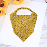 Triangle Bandanas Floral Print Elastsed juuksepaelad Peapael Juuksepael Scrunchies Juuksesall One Size valge