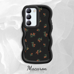 V&auml;rvitud muster Big Wave Edge pehme silikoon materjal Macaron telefoni &uuml;mbris p&otilde;rutuskindel kaitsev kummist korpus OnePlus Vivo Motorola Moto jaoks Motorola Moto G75 must