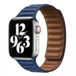 Nahast l&uuml;li Apple k&auml;ekella Ultra 8 7 rihmaga 40 mm 44 mm 42 mm 38 mm 42 mm Magnetic Loop k&auml;ev&otilde;ru iWatch seeria 7 6 5 4 3 SE rihm 38mm or 40mm or 41mm j&auml;rve sinine v&auml;rv
