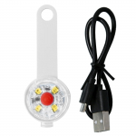 Lemmikloomavalgusti &otilde;ues USB-laetav koeravalgusti kaelarihma valgusti &ouml;&ouml;jooksuks telkimiseks koerte kaelarihma valgusti Clipon ripats valge