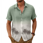 Hawaii s&auml;rk meestele, meeste vintage n&ouml;&ouml;pidega keeglis&auml;rgid l&uuml;hikeste varrukatega suvine rannas&auml;rk XL