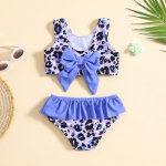 Leopard Print Girls' Butterfly ujumistrikoo komplekt 100