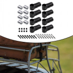 8 Pieces End Rail Clamps Chain Link Fence Replacement Accessories Easy to Install Support