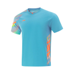 Li Ning Lauatennise Seeria Sportlik Mugav Hingav L&uuml;hikeste Varrukatega T-s&auml;rk Meeste Topid Delfiin-sinine AAYV119-2 L