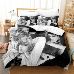 Vendade Voodipesukomplekt &Uuml;hekohaline Kaksik T&auml;issuuruses Kuninganna Kuningas Suurus Voodikomplekt T&auml;iskasvanud Laste Magamistuba Tekikoti Komplektid 3D Anime Voodilina Komplekt EU Twin 135x200cm