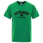 Sanfrancisco Est.1776 California Letter T-s&auml;rgid Meeste Mood Oversized Tops Suvine Ts&auml;rk Lahtine Disainer Luksus T-s&auml;rgid 4XL