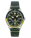AVI-8 Flyboy Airmaster GMT Kere Roheline Nahkrihm Roheline T&auml;hik Automaatne AV-4128-03 Meeste Kell roheline
