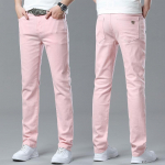 Suvised Venivad Denim P&uuml;ksid Meestele Sirge S&auml;&auml;rega Slim Fit Mitmek&uuml;lgsed Vabaaja P&uuml;ksid Uus Saabumine Denim Pikad P&uuml;ksid 28