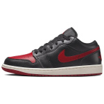 Air Jordan 1 Low Bred Sail naiste tossud, mustad j&otilde;usaali-punased DC0774-061 36