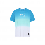 Nike SS23 Korvpallisari &Uuml;leminekuga Vintage Dopamiin &Uuml;mmarguse kaelusega L&uuml;hikeste varrukatega T-s&auml;rk Meeste Topid Sinine FN0320-134 XXL