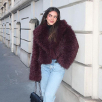 VAYLA Imitatsioon L&uuml;hike Rannavill Naiste Rebasekarva Kasukas Uus S&uuml;gis Talv Soe Karusnahkne Kasukas Faux Temperament Elegants Naistele Kasuka jaoks XS veinipunane v&auml;rv