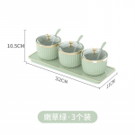 Maitseainete s&auml;ilituskarp maitseainepudelid pipra-suhkrukonteiner Kauss soolaloksuti purgid Seesamipudel kaanega K&ouml;&ouml;gitarvikud