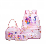 3 tk/kompl KPop Deemonik&uuml;ttide T&uuml;drukute Koolikott L&otilde;unakott Pinal &Otilde;pilase Multifilm Seljakott Bento Kotike Pliiatsikotid Koolitarbed Kingitus