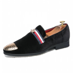 Moodsad Meeste Mokassiinid Meeste Terava Otsaga Vabaaja Nahast Kingad Retro Punk Laisad Nahast Kingad Meeste Kerged Hingavad Slip-on Mokassiinid 38 must