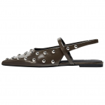 Zara Moodsad Metallne Neet Terava Otsaga Lame Seljata Casual Kingad Naiste Lamedad Hall Pruun 13584510-38 38