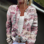 Naiste mood tr&uuml;kitud pikkade varrukatega kootud kardiganist n&ouml;&ouml;biga sulejope XXXXXL