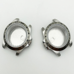 Muudetud EXP39MM roostevabast terasest Submariner korpus safiirklaasi ja luubiga NH35/36 liikumisele Fine Text Enclosed Case Back