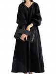 Antiqua Pikk Kleit Mahtuvate Suurustega Mustade Naiste Varrukatega, PN-00469, (L-XXL), 05,