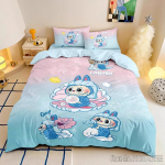 Armsad Hambad Uus Anime La-BuBu Roosa Tekikotikomplekt HD Tekikott Lastele Voodipesukomplektid Voodipesu Magamistoa Sisustus US Twin 172x218cm