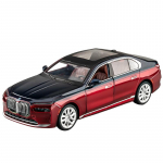 1/24 BMW I7 G70 Sedaan Sulamist Valatud M&auml;nguauto Mudel Heli ja Valgusega Laste M&auml;nguasi Kollektsioneeritav S&uuml;nnip&auml;evakingitus punane