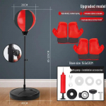 Multifunktsionaalne laste kiiruspoksi komplekt: Vertikaalne poksikott, t&auml;ispuhutav p&uuml;sti seisev kott ja kindad. 66