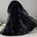 Parka meeste naarvoodriga, eemaldatavast kunstlikust reksk&uuml;&uuml;likukarvast, &uuml;hes t&uuml;kis, keskmise pikkusega karusnaha ja sametjakk talveks 4XL must