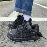 Moodsad unisex-kingad naistele ja meestele Paksud tossud Luksuslik disain Paaride leivakujulised kingad tenis de mujer 36 must