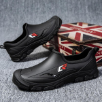 Uued meeste l&uuml;hikese s&auml;&auml;rega vihmasaapad, meeste vabaaja pahkluuni kummist vihmasaapad, k&ouml;&ouml;gijalatsid, &otilde;ues kalastamiseks, libisemiskindlad, kulumiskindlad jalatsid 44 must