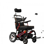 EU Warehouse two battery Electric wheelchair,Lightweight Foldable Powered Wheelchair, Portable Folding Carry Wheelchair 20A punane