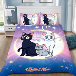 S-Sailor M-Moons T&auml;iskasvanu Poiss T&uuml;druk Magamistoa Kaunistus &Uuml;he Kahekohaline Suur Suurus Tekikott Padjap&uuml;&uuml;r Voodipesu Komplekt Jaapani Anime Armas EU Single(135x200cm)